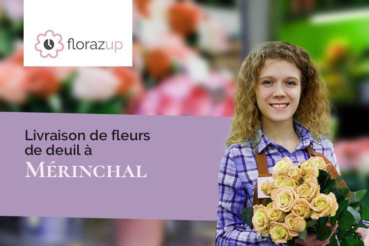fleurs deuil pour un enterrement à Mérinchal (Creuse/23420)
