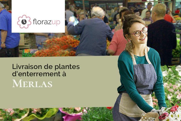 compositions florales pour un enterrement à Merlas (Isère/38620)