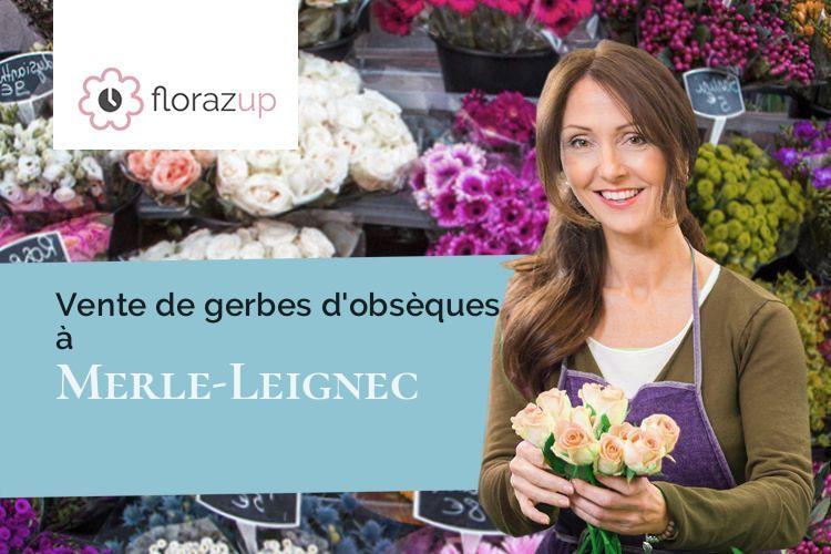 fleurs deuil pour un enterrement à Merle-Leignec (Loire/42380)