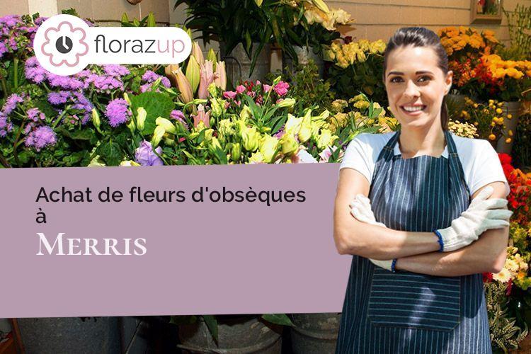 coeur de fleurs pour des funérailles à Merris (Nord/59270)