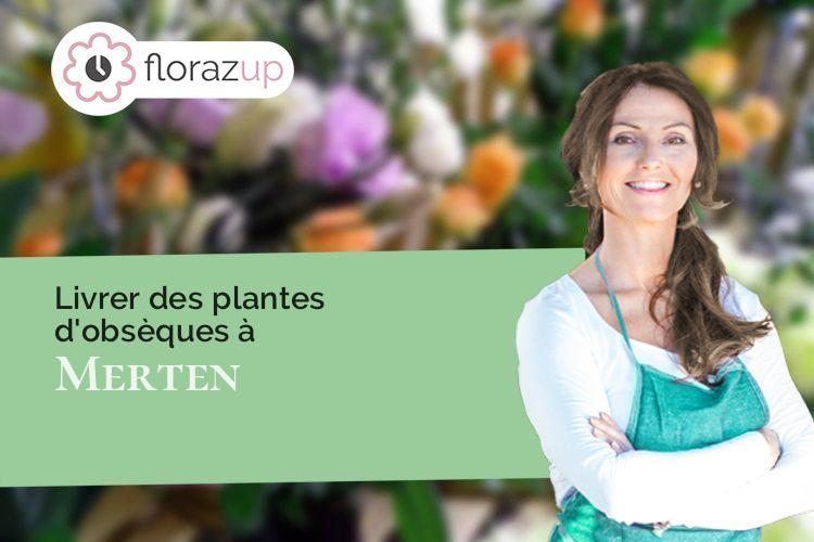 coeur de fleurs pour un décès à Merten (Moselle/57550)