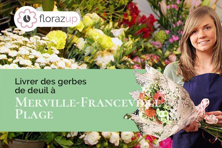 fleurs deuil pour un deuil à Merville-Franceville-Plage (Calvados/14810)