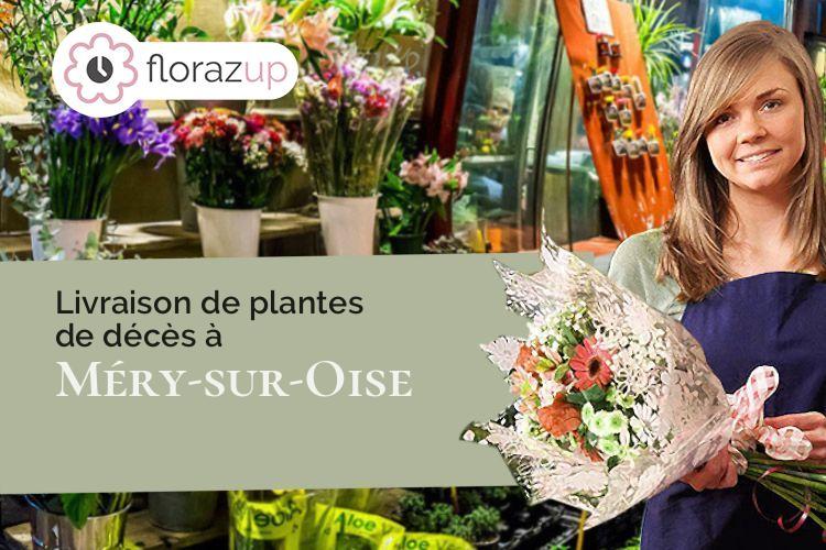 coeur de fleurs pour un enterrement à Méry-sur-Oise (Val-d'Oise/95540)