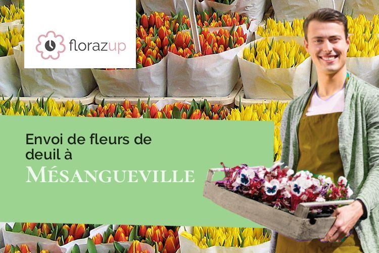 compositions florales pour un enterrement à Mésangueville (Seine-Maritime/76780)