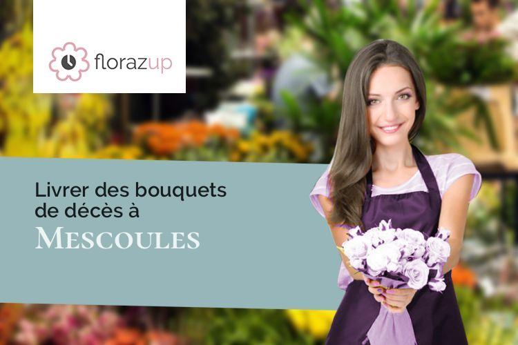 couronnes florales pour des funérailles à Mescoules (Dordogne/24240)