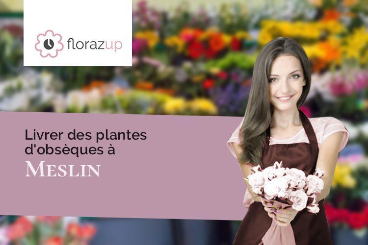 couronnes florales pour un enterrement à Meslin (Côtes-d'Armor/22400)