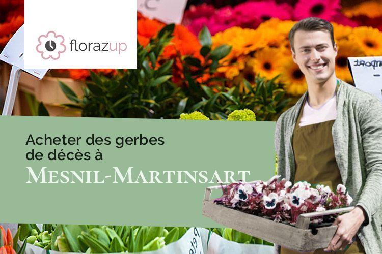 coeurs de fleurs pour un décès à Mesnil-Martinsart (Somme/80300)