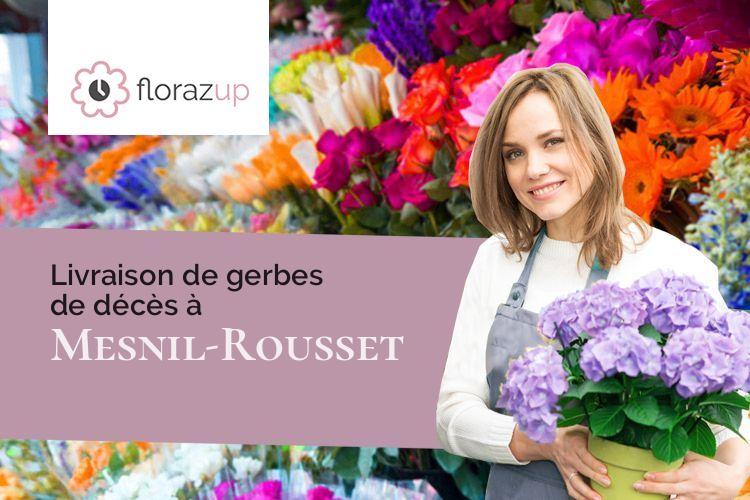 créations florales pour un deuil à Mesnil-Rousset (Eure/27390)