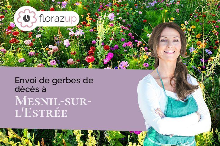 créations de fleurs pour un deuil à Mesnil-sur-l'Estrée (Eure/27650)