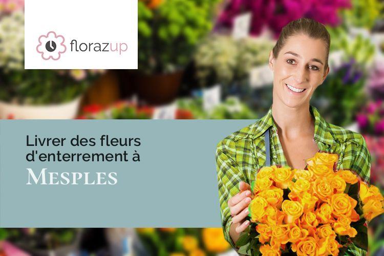 coeurs de fleurs pour un enterrement à Mesples (Allier/03370)