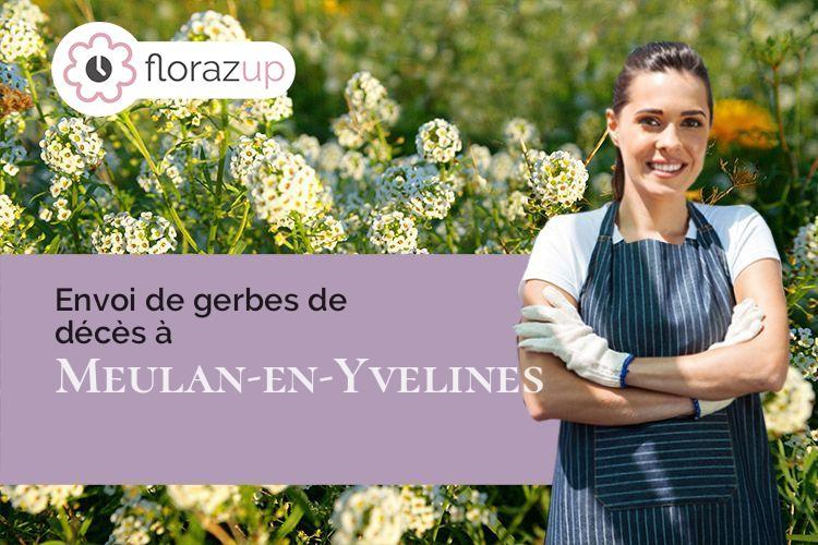 compositions de fleurs pour un enterrement à Meulan-en-Yvelines (Yvelines/78250)