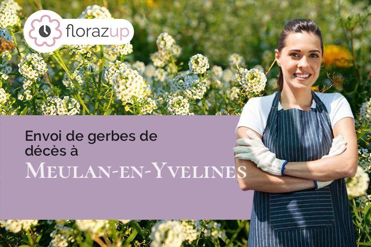 compositions de fleurs pour un enterrement à Meulan-en-Yvelines (Yvelines/78250)