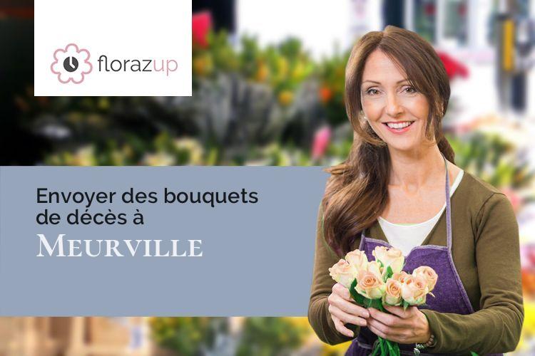 gerbes de fleurs pour un deuil à Meurville (Aube/10200)
