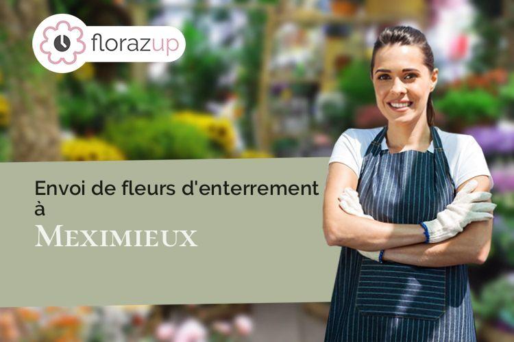 couronnes de fleurs pour un enterrement à Meximieux (Ain/01800)