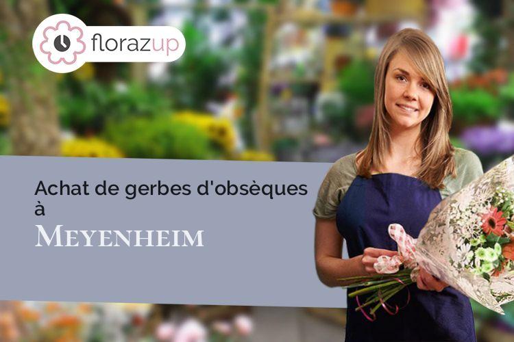 gerbes de fleurs pour un enterrement à Meyenheim (Haut-Rhin/68890)