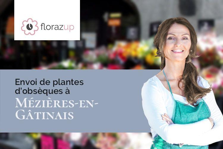croix de fleurs pour un enterrement à Mézières-en-Gâtinais (Loiret/45270)