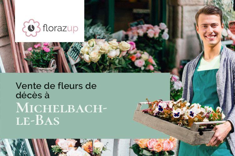 coupes de fleurs pour un enterrement à Michelbach-le-Bas (Haut-Rhin/68730)