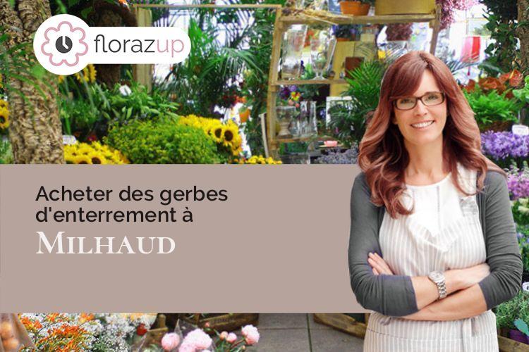 compositions de fleurs pour un enterrement à Milhaud (Gard/30540)