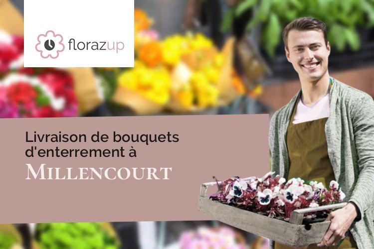 compositions de fleurs pour des funérailles à Millencourt (Somme/80300)