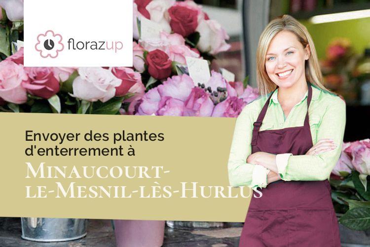couronnes florales pour un décès à Minaucourt-le-Mesnil-lès-Hurlus (Marne/51800)
