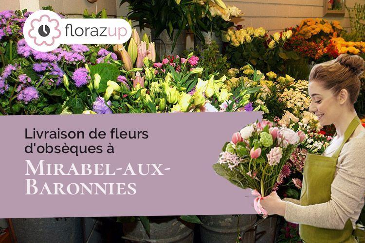 bouquets de fleurs pour des funérailles à Mirabel-aux-Baronnies (Drôme/26110)