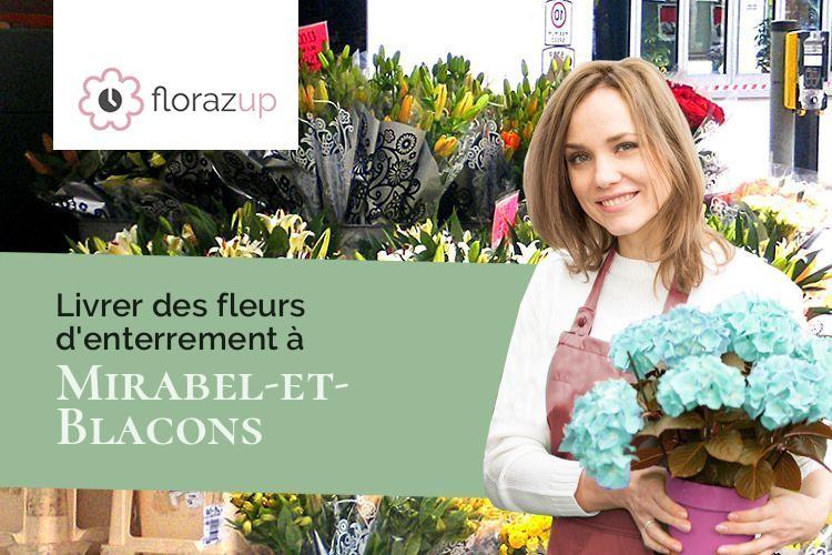 gerbes de fleurs pour un deuil à Mirabel-et-Blacons (Drôme/26400)