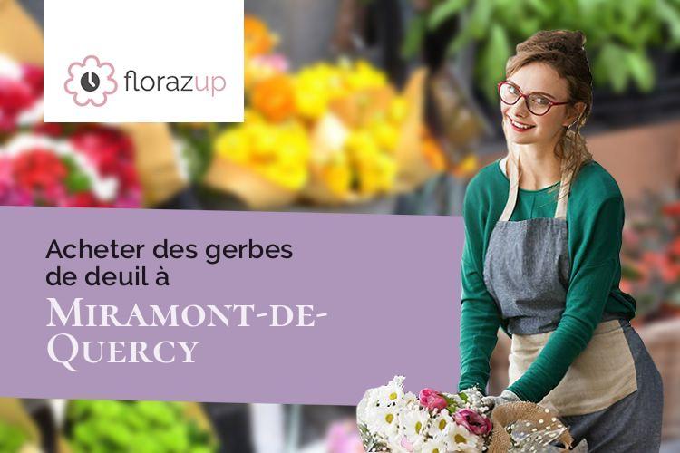couronnes florales pour un enterrement à Miramont-de-Quercy (Tarn-et-Garonne/82190)