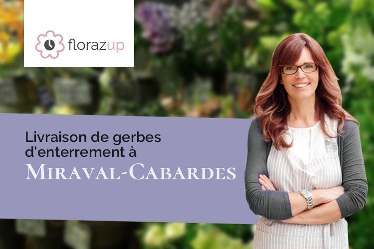 bouquets de fleurs pour un enterrement à Miraval-Cabardes (Aude/11380)