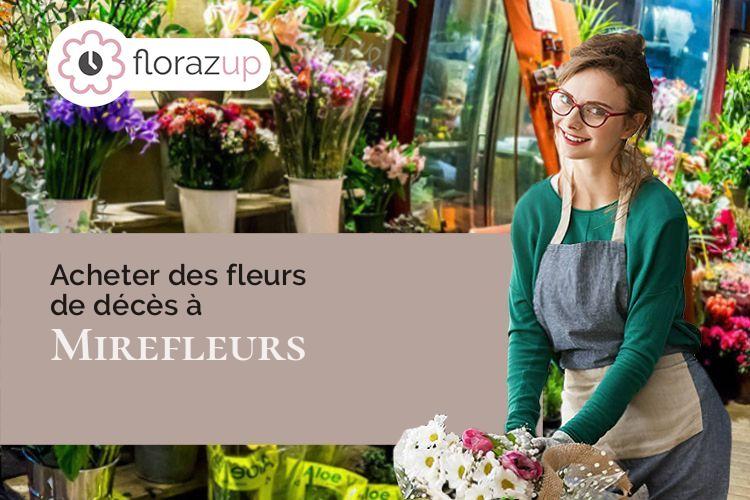 compositions de fleurs pour un enterrement à Mirefleurs (Puy-de-Dôme/63730)