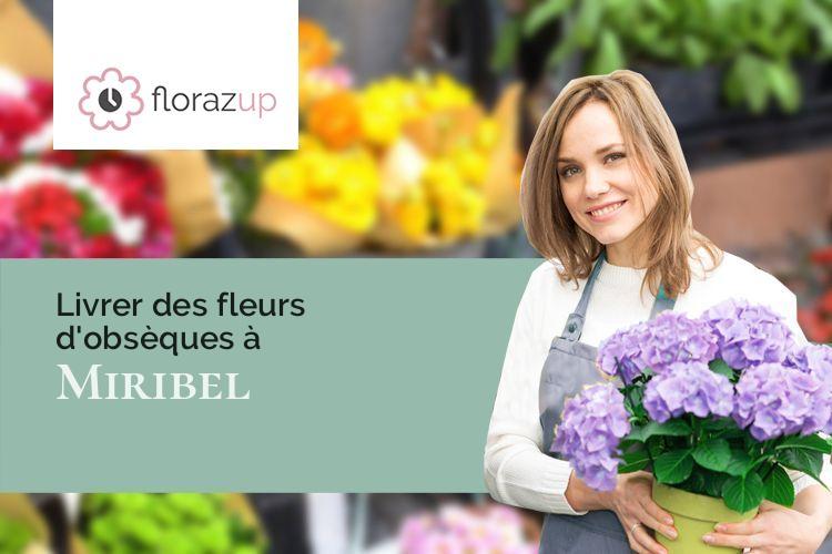 bouquets de fleurs pour un deuil à Miribel (Drôme/26350)