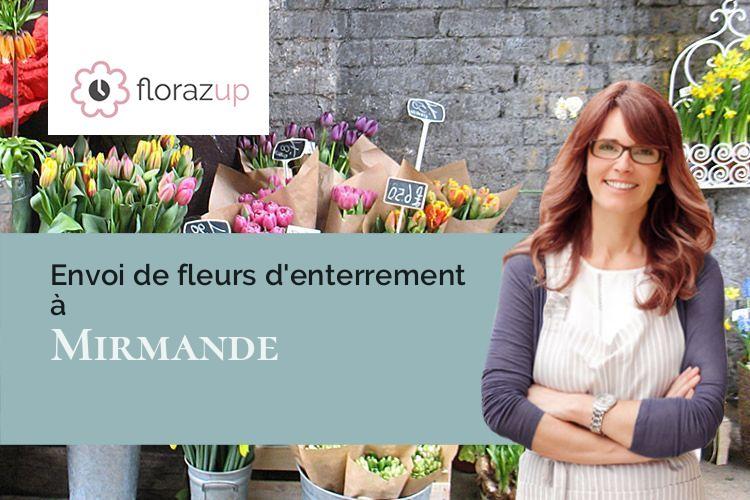 fleurs deuil pour des funérailles à Mirmande (Drôme/26270)