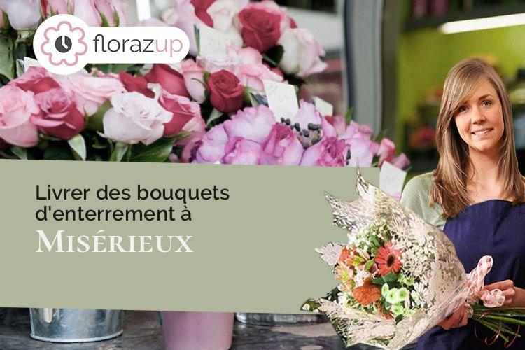 coeur de fleurs pour des obsèques à Misérieux (Ain/01600)