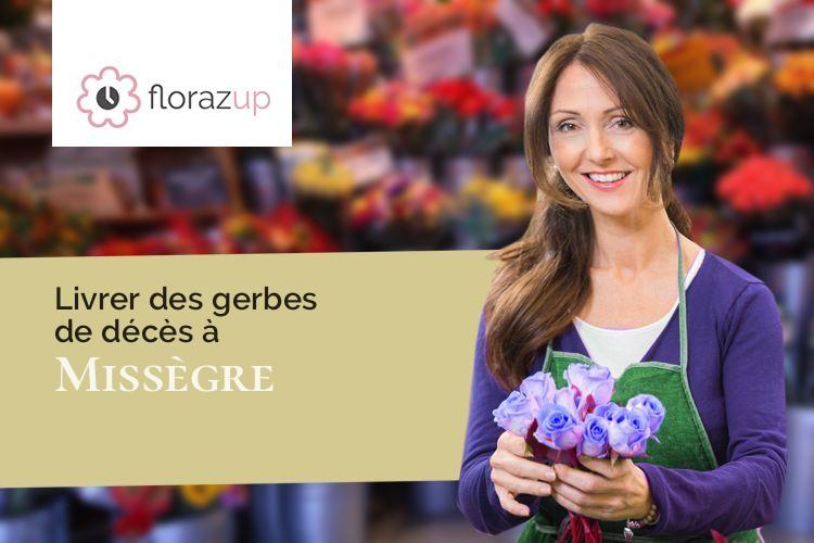 compositions florales pour des obsèques à Missègre (Aude/11580)