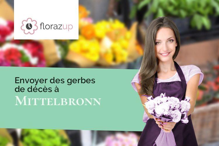 compositions de fleurs pour un deuil à Mittelbronn (Moselle/57370)