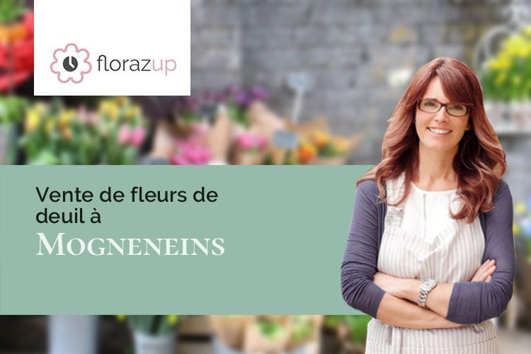 compositions florales pour un deuil à Mogneneins (Ain/01140)