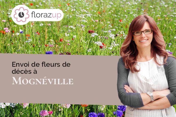 couronnes florales pour un deuil à Mognéville (Oise/60140)