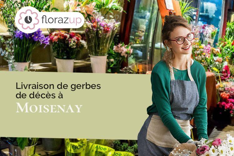 couronnes florales pour des obsèques à Moisenay (Seine-et-Marne/77950)