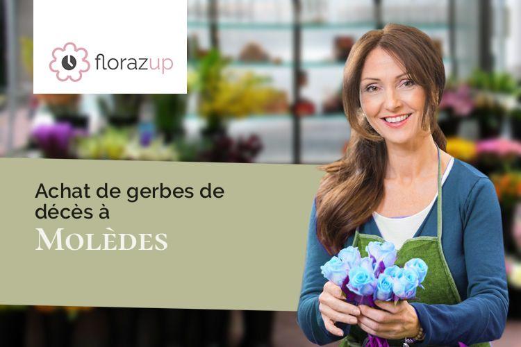 gerbes de fleurs pour une crémation à Molèdes (Cantal/15500)