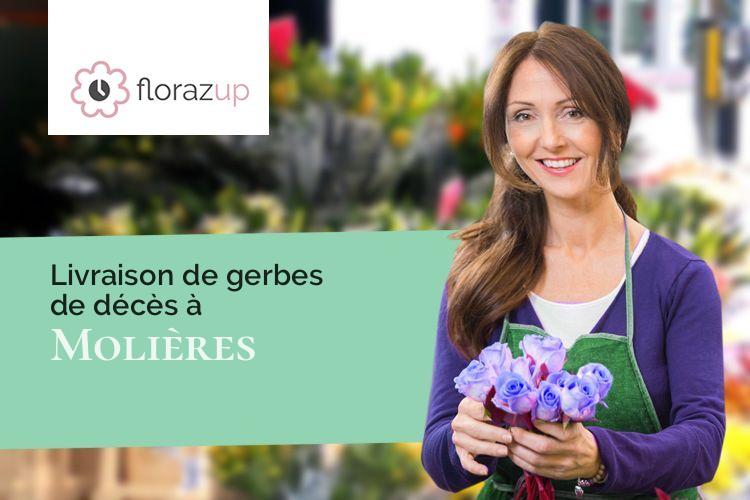 couronnes de fleurs pour un décès à Molières (Lot/46120)