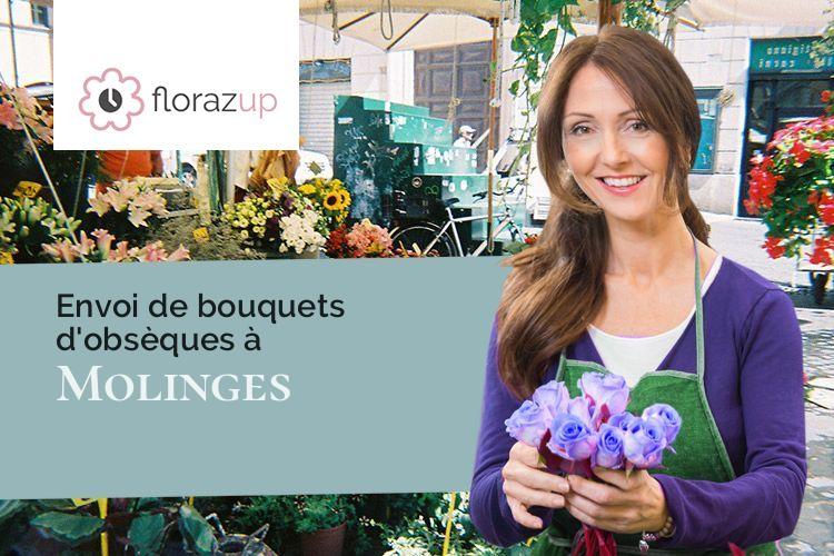 bouquets de fleurs pour des funérailles à Molinges (Jura/39360)