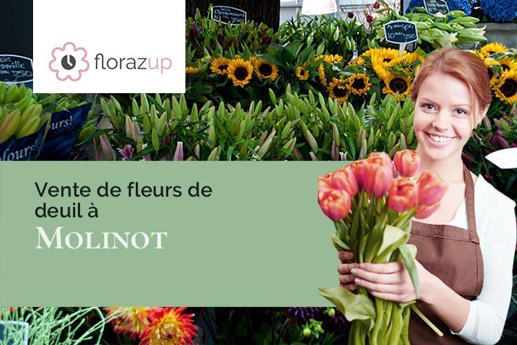 bouquets de fleurs pour un deuil à Molinot (Côte-d'Or/21340)