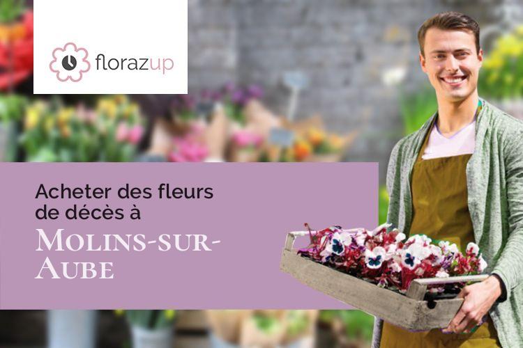 compositions florales pour des funérailles à Molins-sur-Aube (Aube/10500)