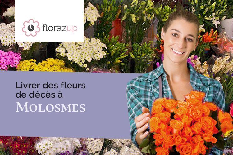 fleurs deuil pour un deuil à Molosmes (Yonne/89700)
