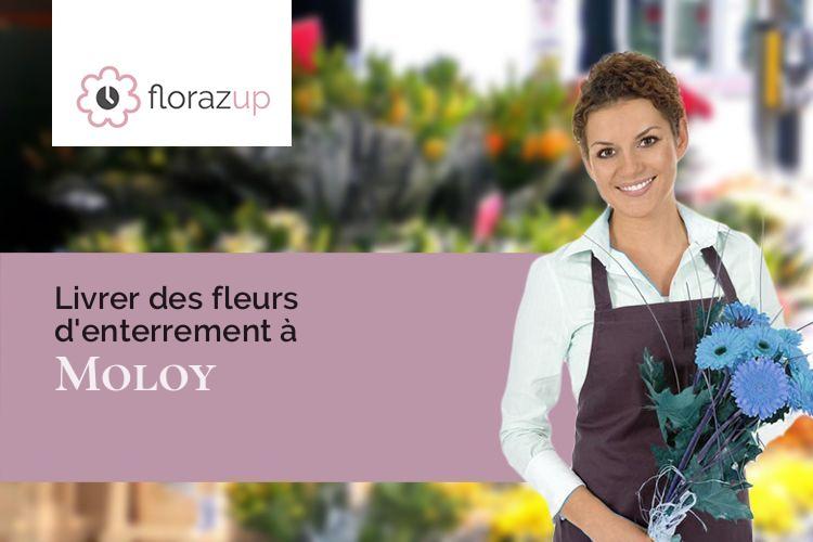 compositions florales pour des funérailles à Moloy (Côte-d'Or/21120)