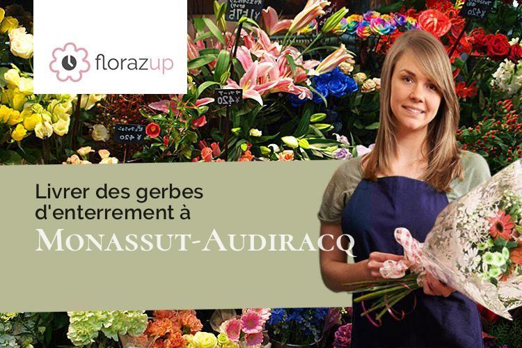couronnes florales pour un deuil à Monassut-Audiracq (Pyrénées-Atlantiques/64160)