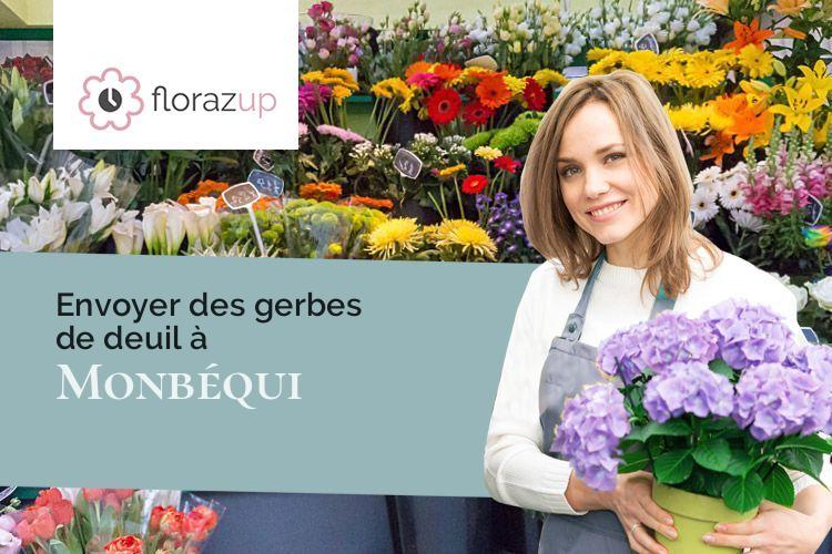 gerbes de fleurs pour un deuil à Monbéqui (Tarn-et-Garonne/82170)