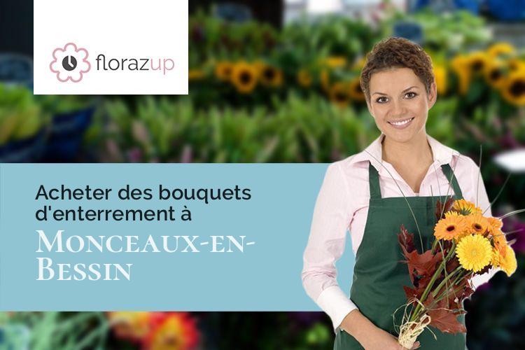 gerbes de fleurs pour un décès à Monceaux-en-Bessin (Calvados/14400)