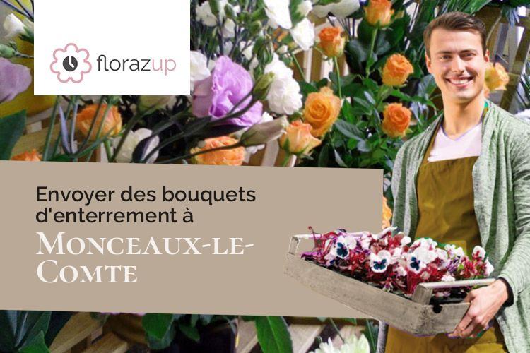 couronnes florales pour des funérailles à Monceaux-le-Comte (Nièvre/58190)