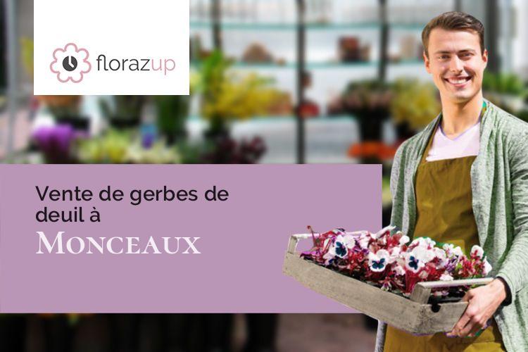 coeurs de fleurs pour un enterrement à Monceaux (Oise/60940)