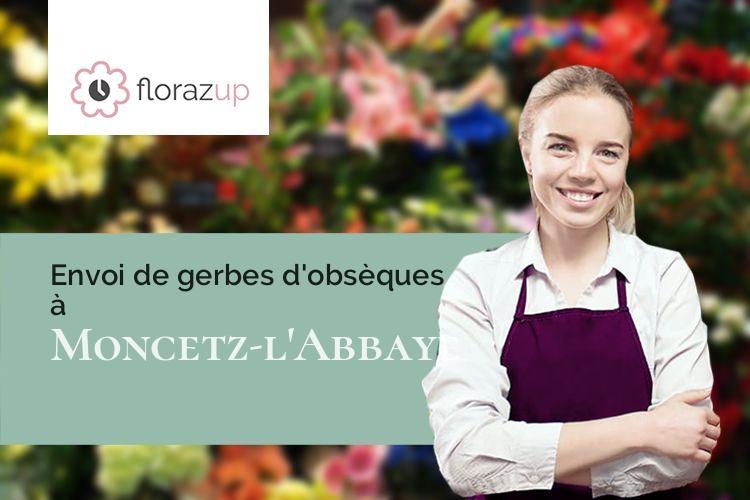 couronnes florales pour un décès à Moncetz-l'Abbaye (Marne/51290)